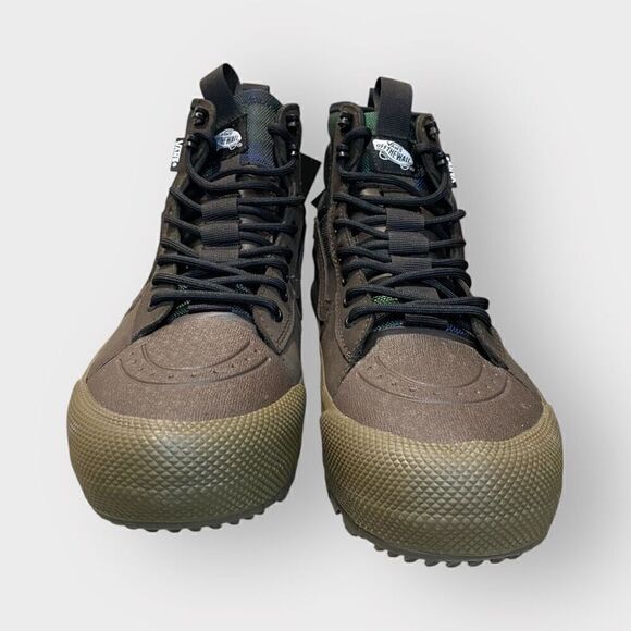 Vans Sk8-Hi Gore-Tex MTE-3 Brown Green Plaid Hiking Shoes Boots Mens size 8 New main image 8